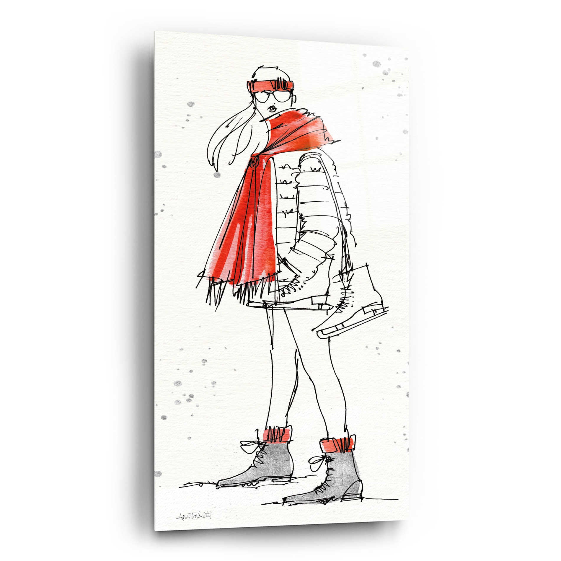 Epic Art 'Winter Fashion II' by Ann Tavoletti, Acrylic Glass Wall Art,12x24