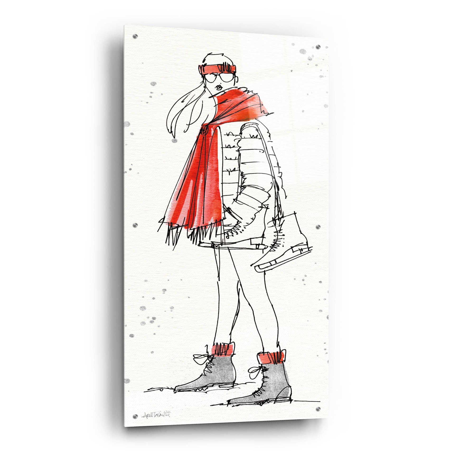 Epic Art 'Winter Fashion II' by Ann Tavoletti, Acrylic Glass Wall Art,24x48
