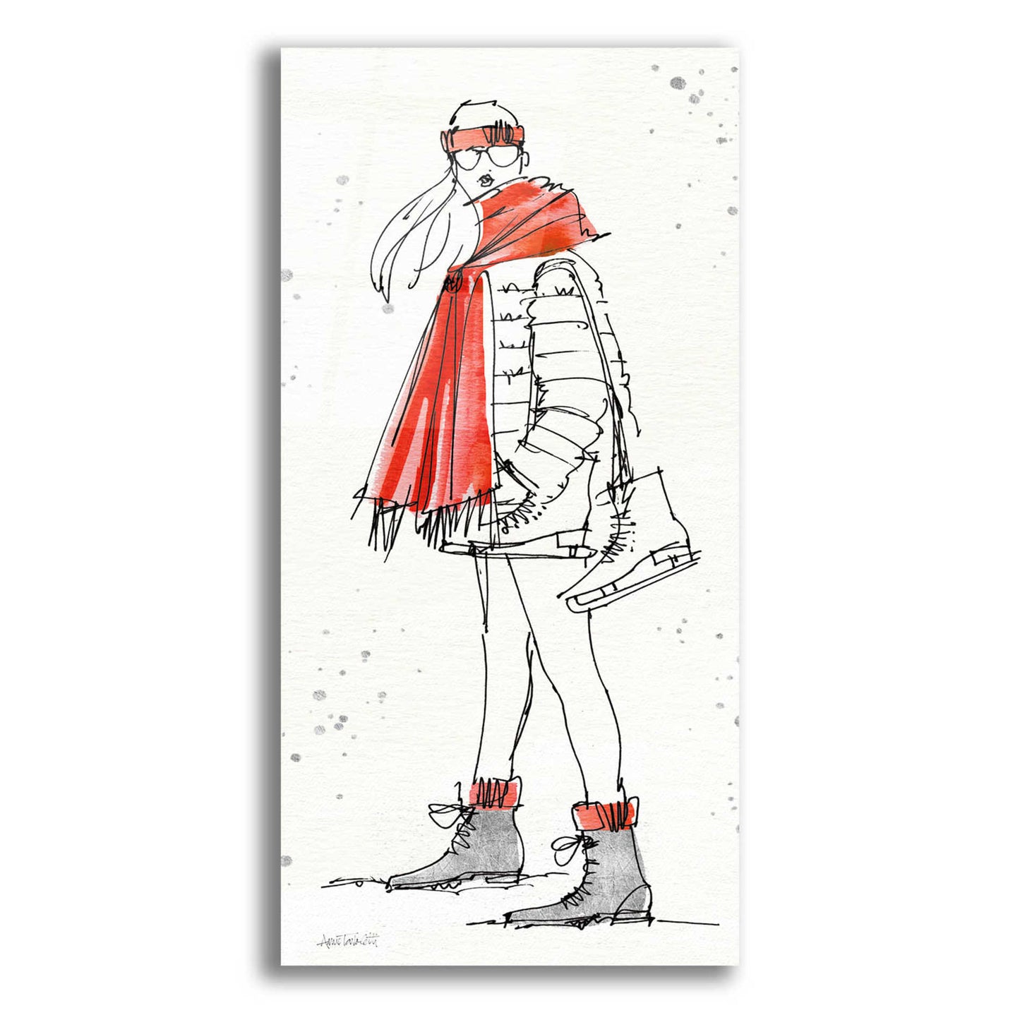 Epic Art 'Winter Fashion II' by Ann Tavoletti, Acrylic Glass Wall Art