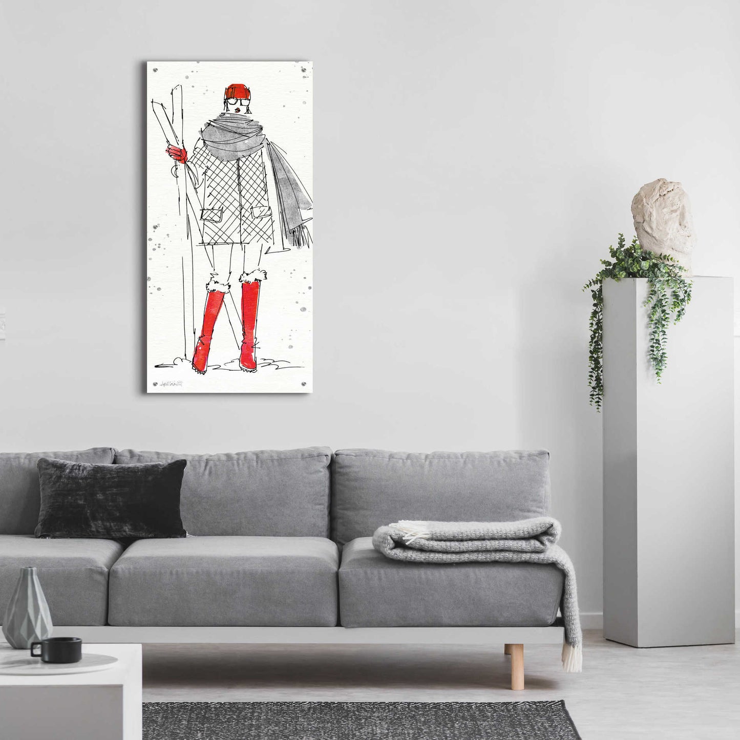 Epic Art 'Winter Fashion I' by Ann Tavoletti, Acrylic Glass Wall Art,24x48