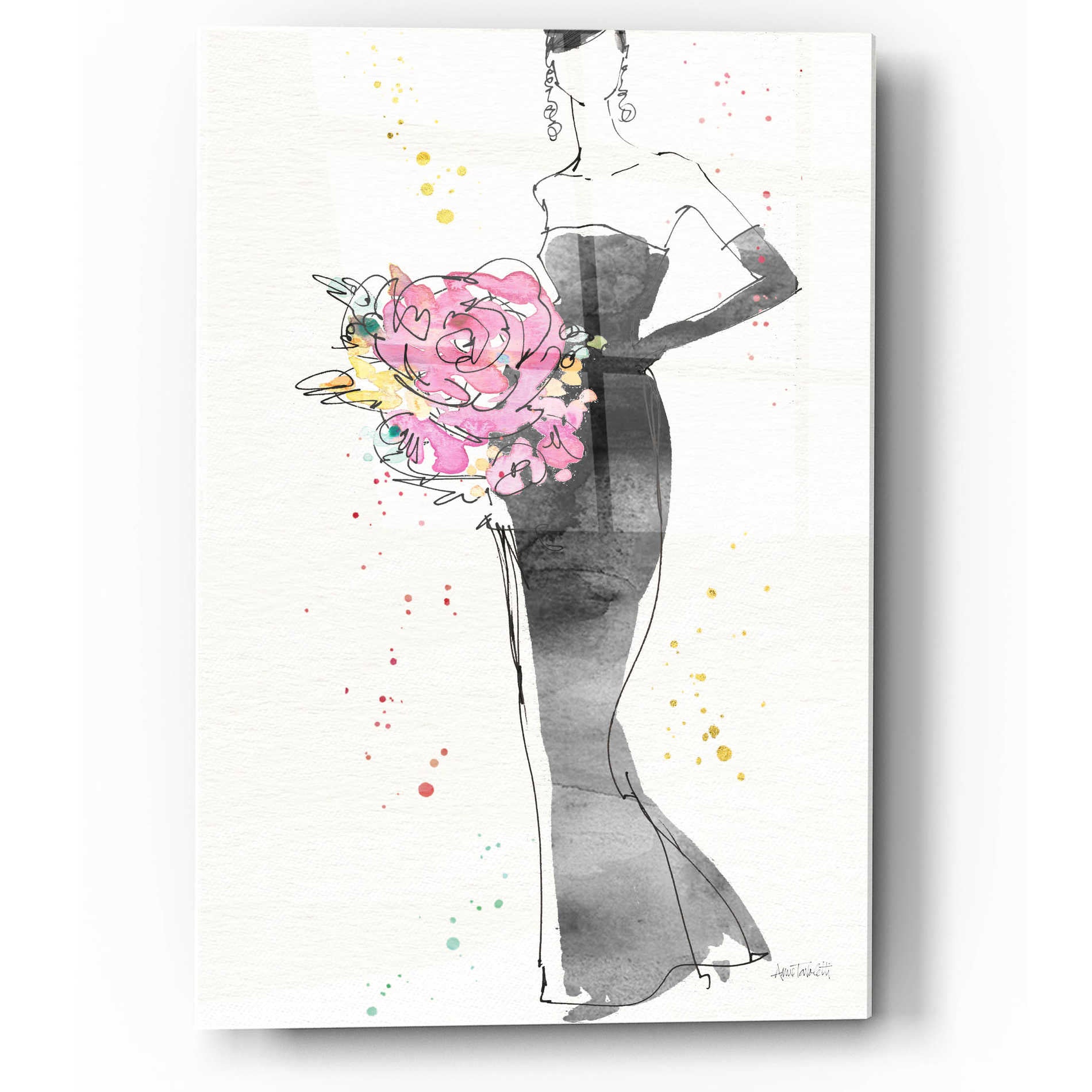 Epic Art 'Floral Fashion III' by Ann Tavoletti, Acrylic Glass Wall Art,12x16