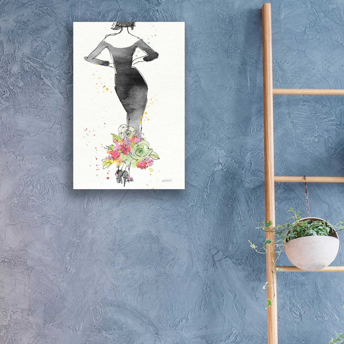 Epic Art 'Floral Fashion I' by Ann Tavoletti, Acrylic Glass Wall Art,16x24