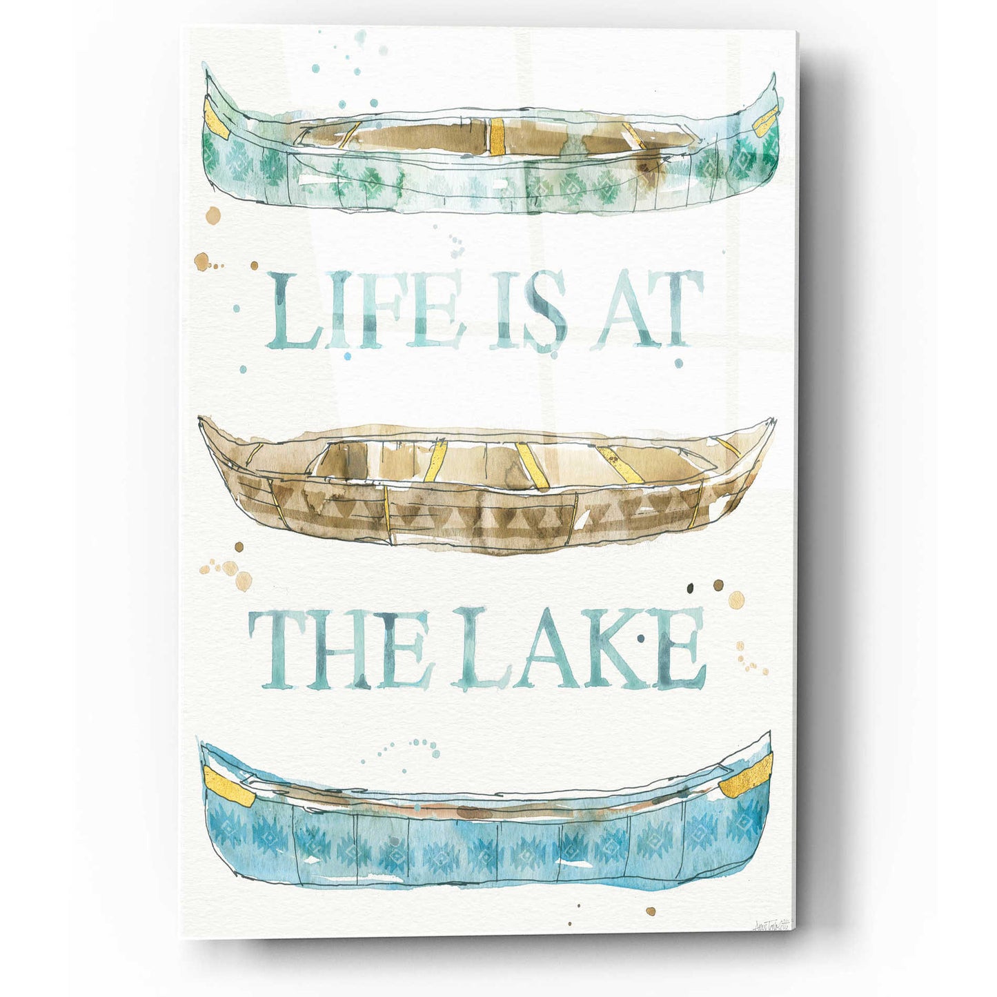 Epic Art 'Lakehouse IV' by Ann Tavoletti, Acrylic Glass Wall Art,12x16