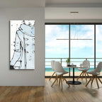 Epic Art 'Fashion Strokes VII Pastel Blue' by Ann Tavoletti, Acrylic Glass Wall Art,24x48