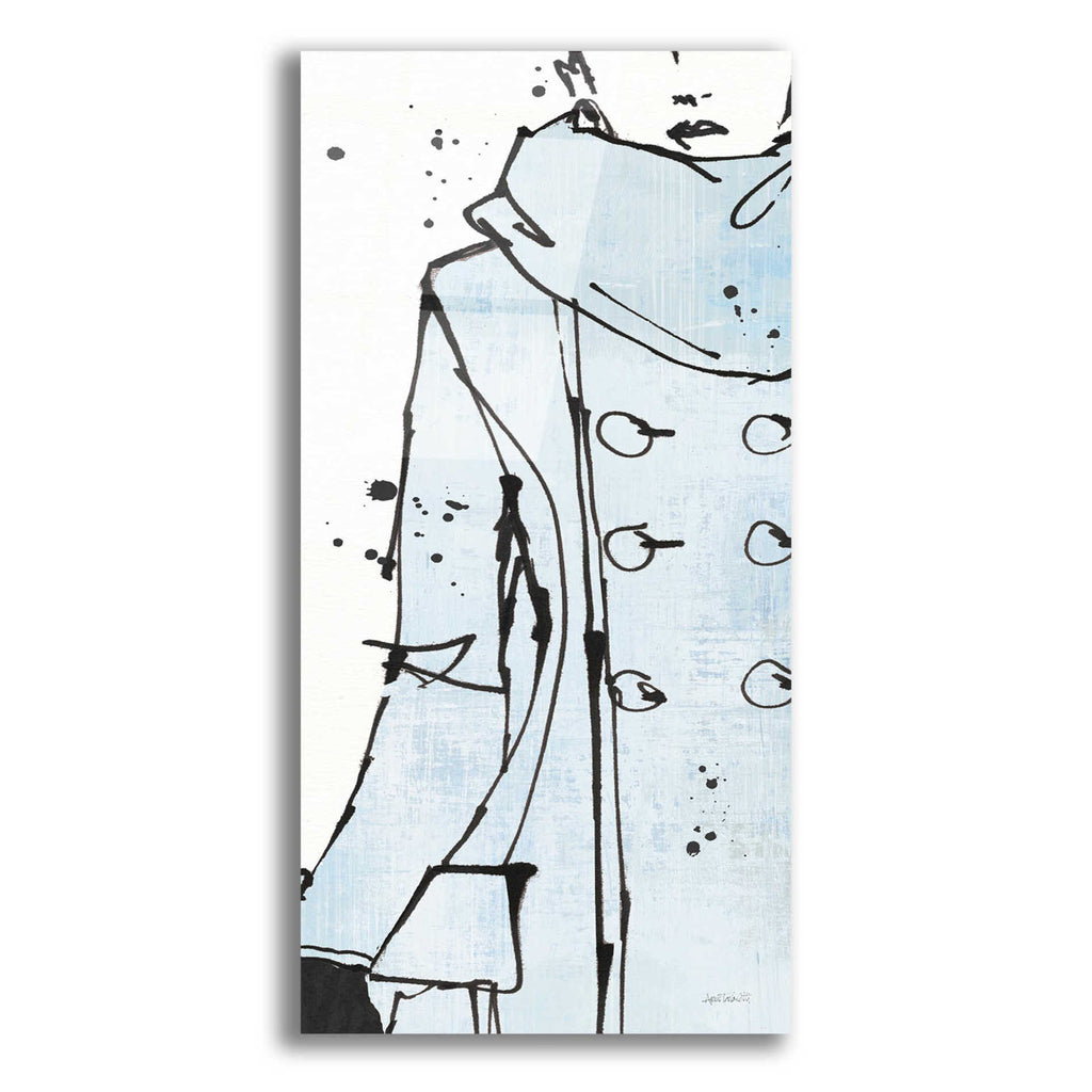 Epic Art 'Fashion Strokes VII Pastel Blue' by Ann Tavoletti, Acrylic Glass Wall Art