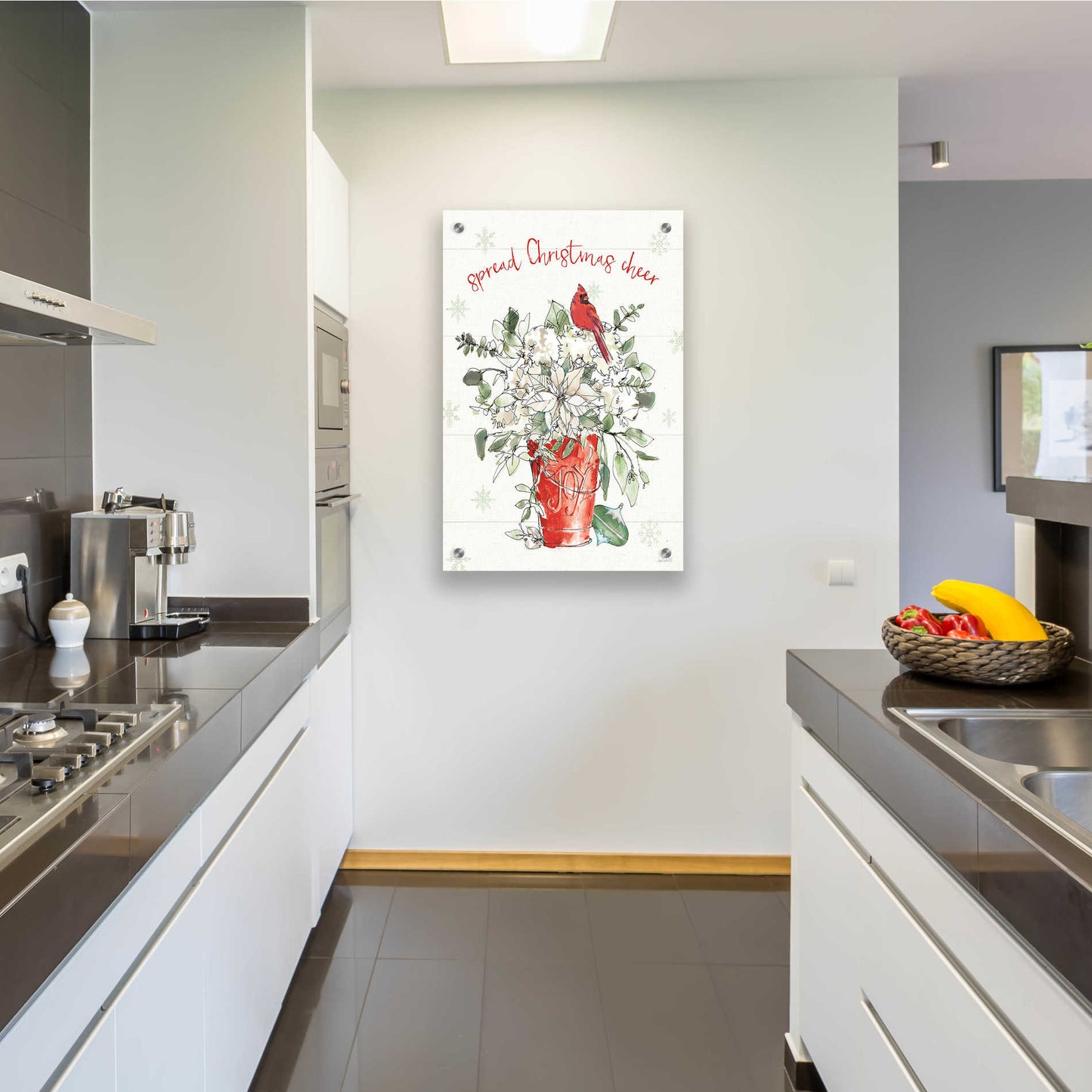 Epic Art 'Modern Farmhouse V Christmas' by Ann Tavoletti, Acrylic Glass Wall Art,24x36