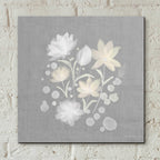 Epic Art 'Flower Bunch on Linen II' by Bluebird Barn, Acrylic Glass Wall Art,12x12