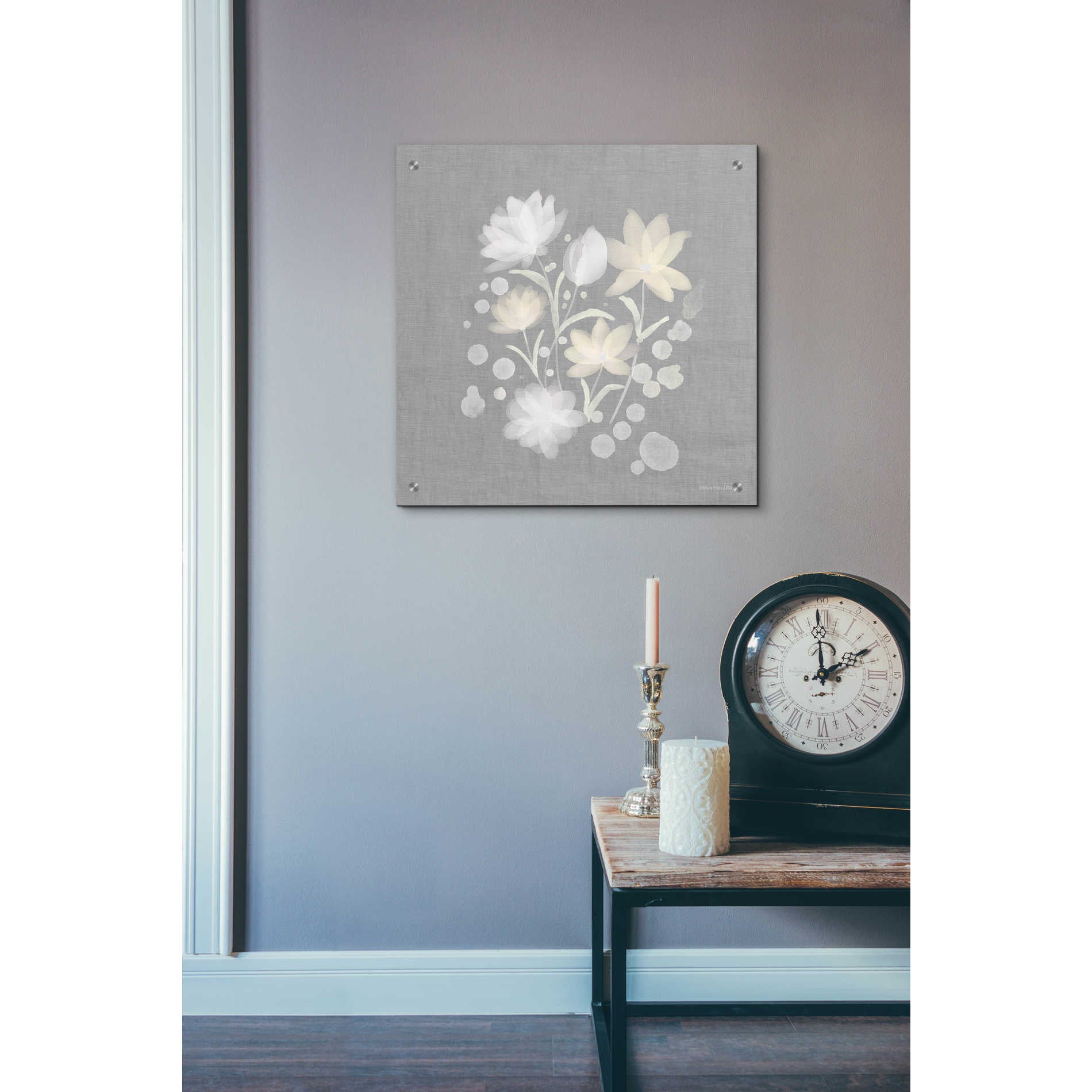 Epic Art 'Flower Bunch on Linen II' by Bluebird Barn, Acrylic Glass Wall Art,24x24