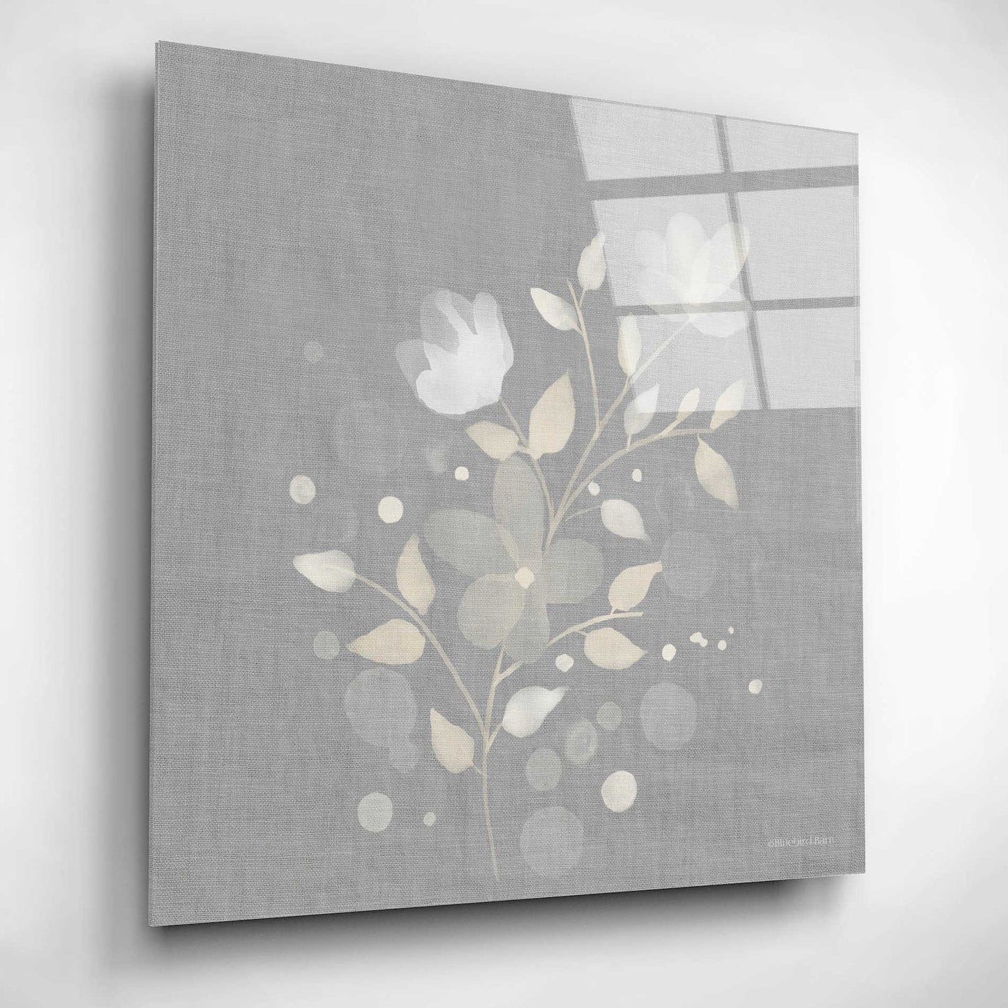 Epic Art 'Flower Bunch on Linen I' by Bluebird Barn, Acrylic Glass Wall Art,12x12