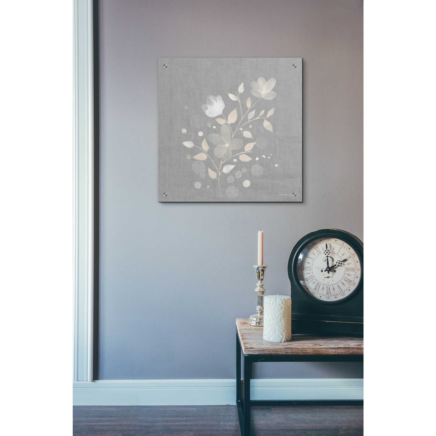 Epic Art 'Flower Bunch on Linen I' by Bluebird Barn, Acrylic Glass Wall Art,24x24