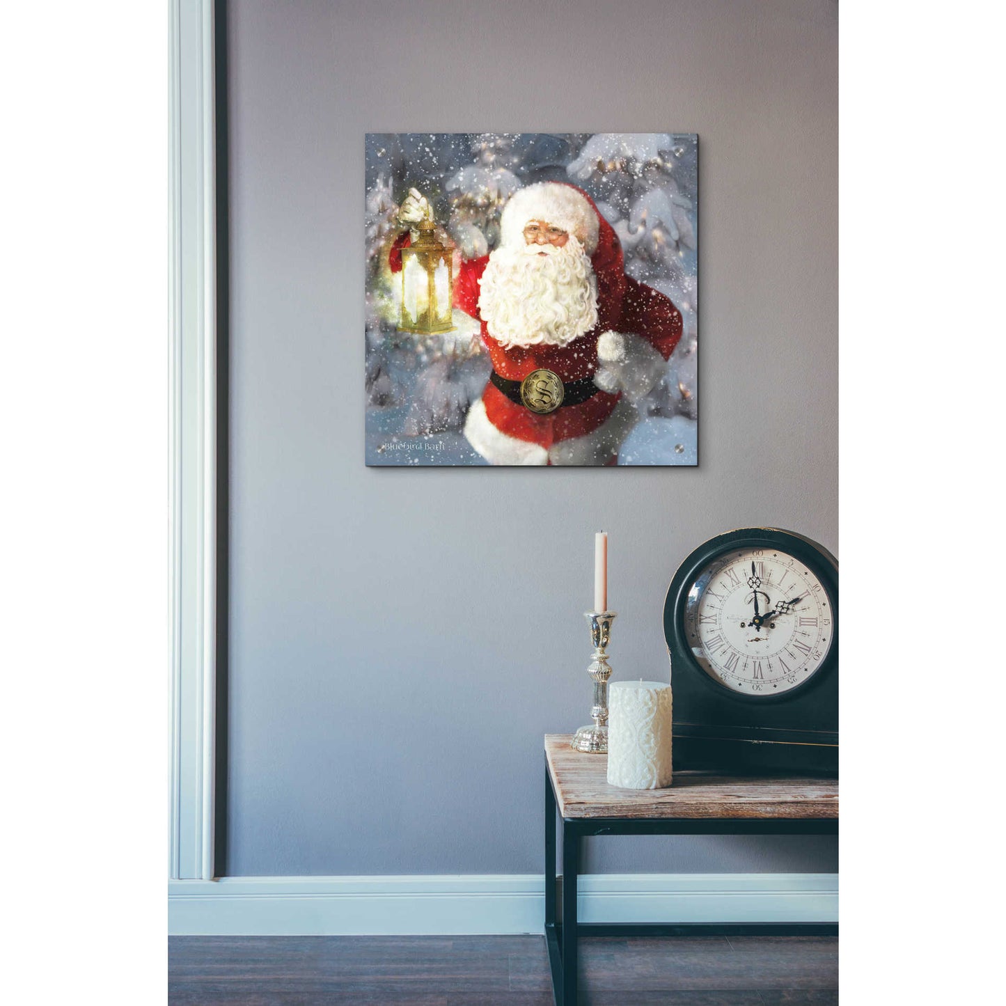 Epic Art 'Light the Way Santa' by Bluebird Barn, Acrylic Glass Wall Art,24x24