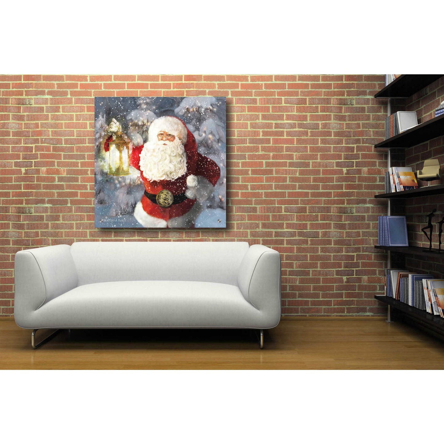 Epic Art 'Light the Way Santa' by Bluebird Barn, Acrylic Glass Wall Art,36x36