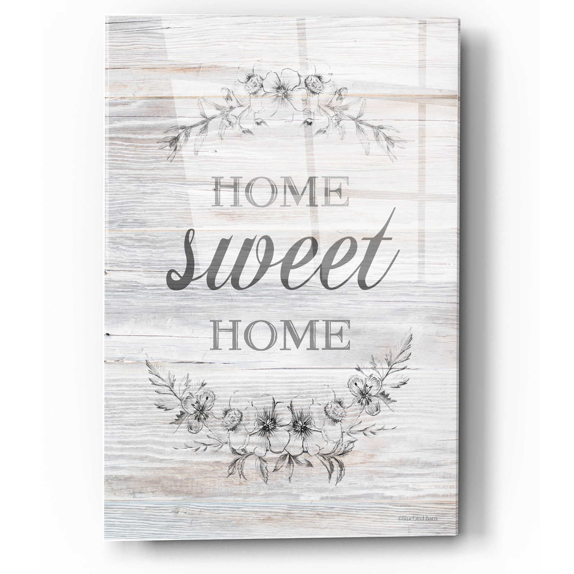 Epic Art 'Home Sweet Home' by Bluebird Barn, Acrylic Glass Wall Art,12x16