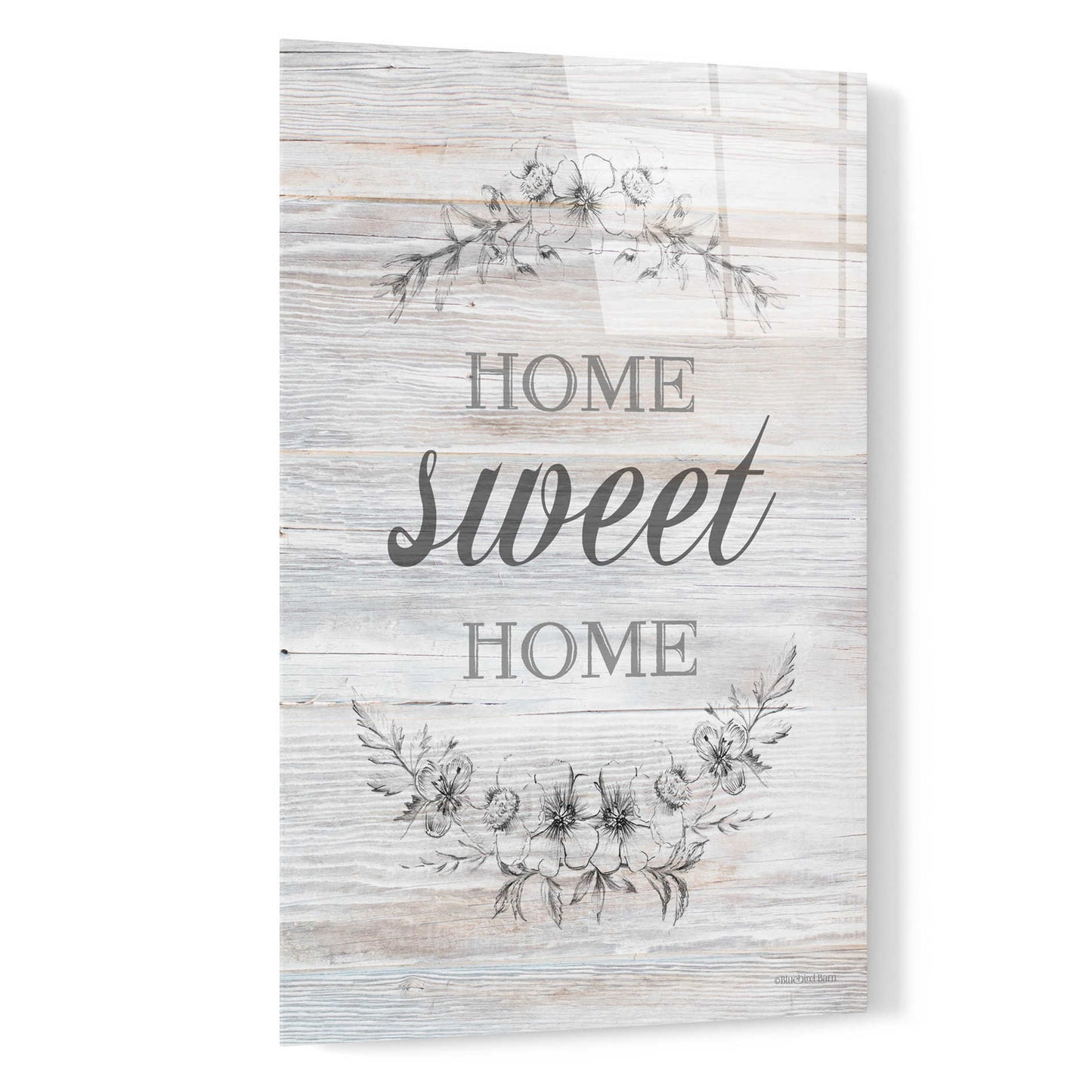 Epic Art 'Home Sweet Home' by Bluebird Barn, Acrylic Glass Wall Art,16x24