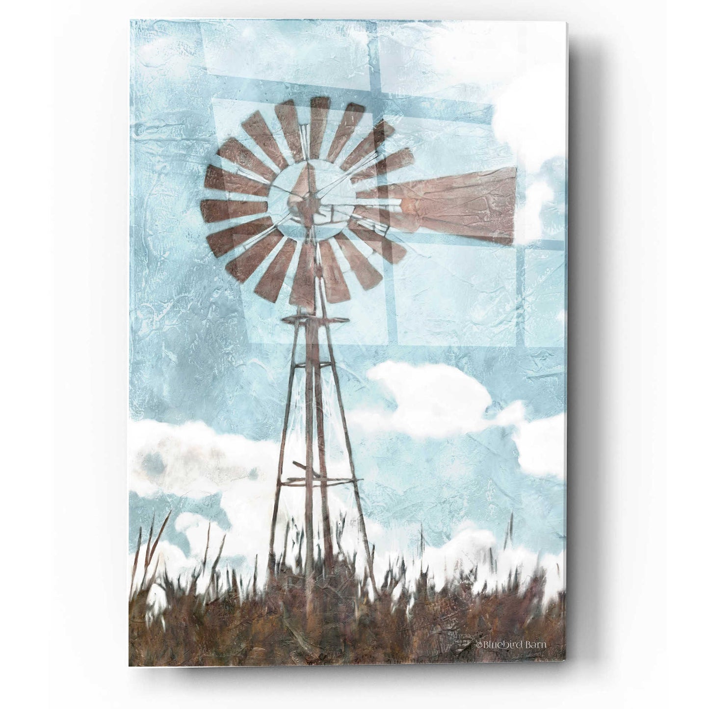 Epic Art 'Windmill' by Bluebird Barn, Acrylic Glass Wall Art,12x16