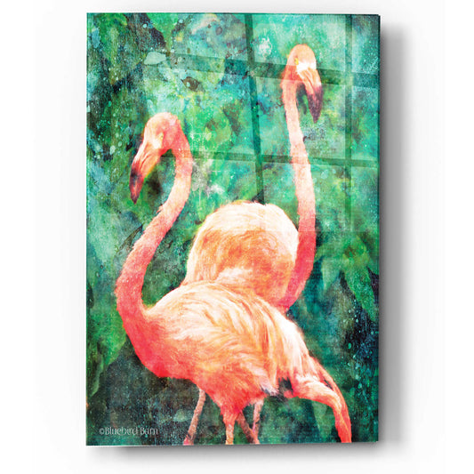 Epic Art 'Flamingos' by Bluebird Barn, Acrylic Glass Wall Art