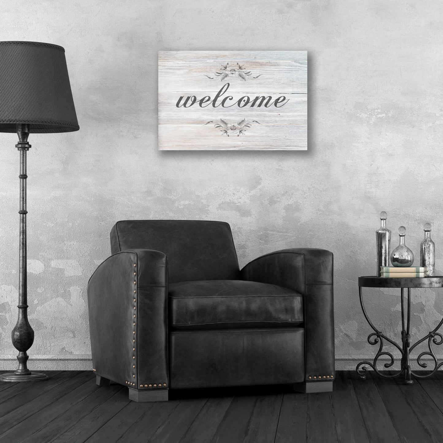 Epic Art 'Welcome' by Bluebird Barn, Acrylic Glass Wall Art,24x16