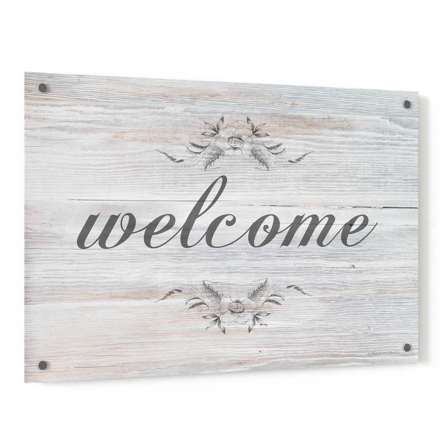 Epic Art 'Welcome' by Bluebird Barn, Acrylic Glass Wall Art,36x24