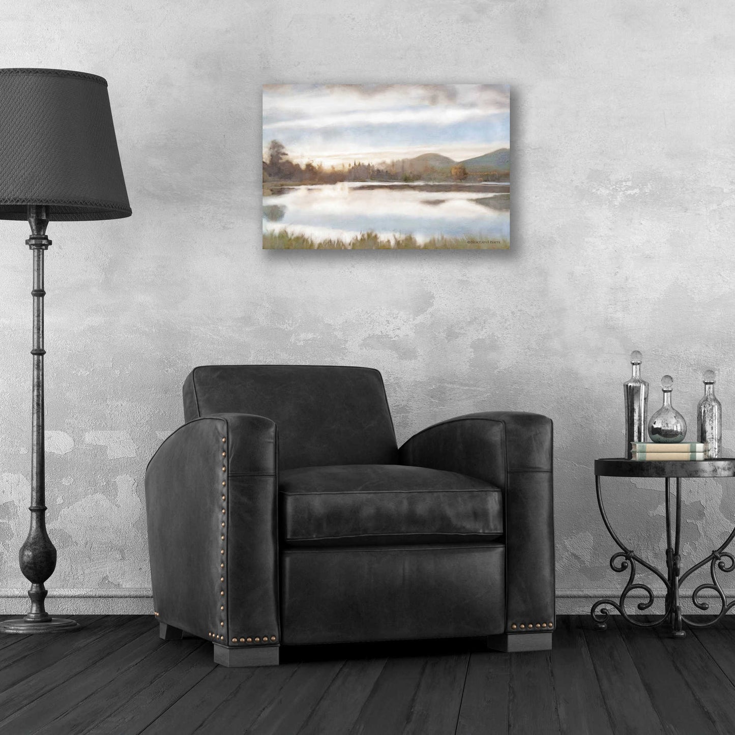 Epic Art 'Lakeview Sunset Landscape' by Bluebird Barn, Acrylic Glass Wall Art,24x16