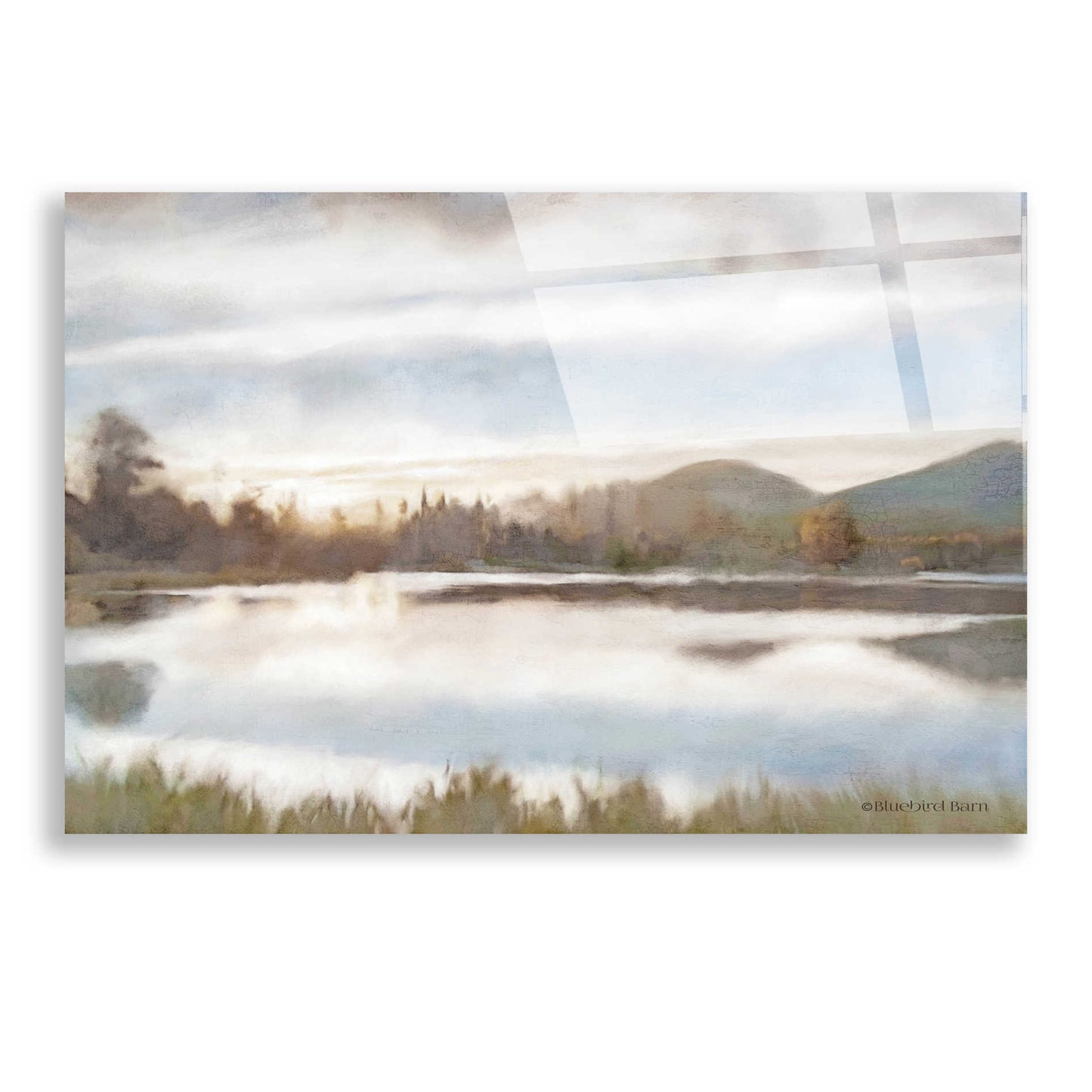 Epic Art 'Lakeview Sunset Landscape' by Bluebird Barn, Acrylic Glass Wall Art,24x16