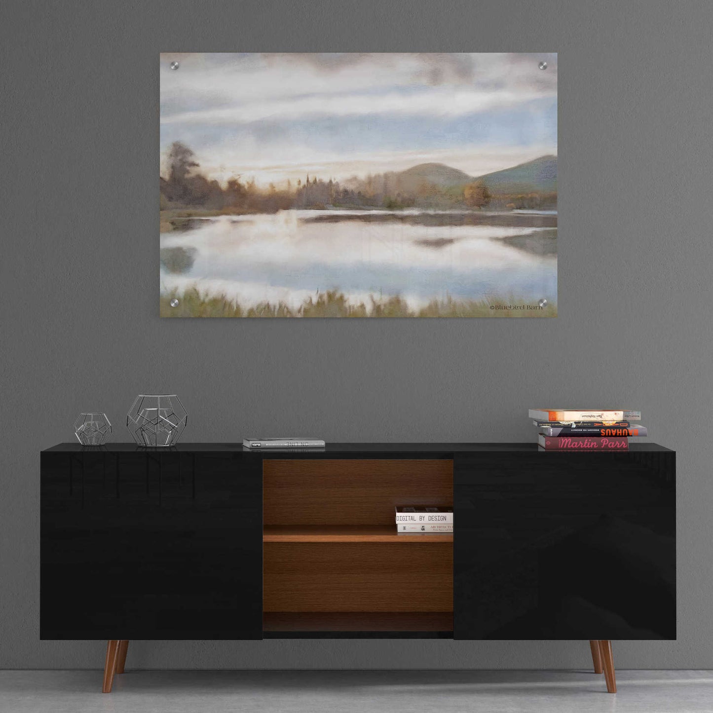 Epic Art 'Lakeview Sunset Landscape' by Bluebird Barn, Acrylic Glass Wall Art,36x24