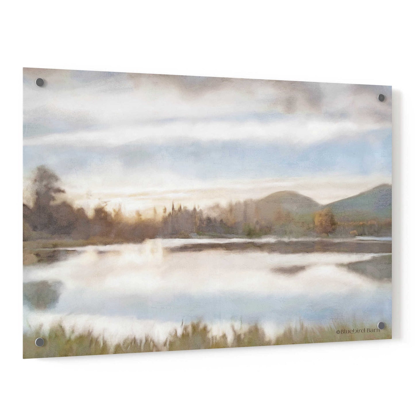 Epic Art 'Lakeview Sunset Landscape' by Bluebird Barn, Acrylic Glass Wall Art,36x24