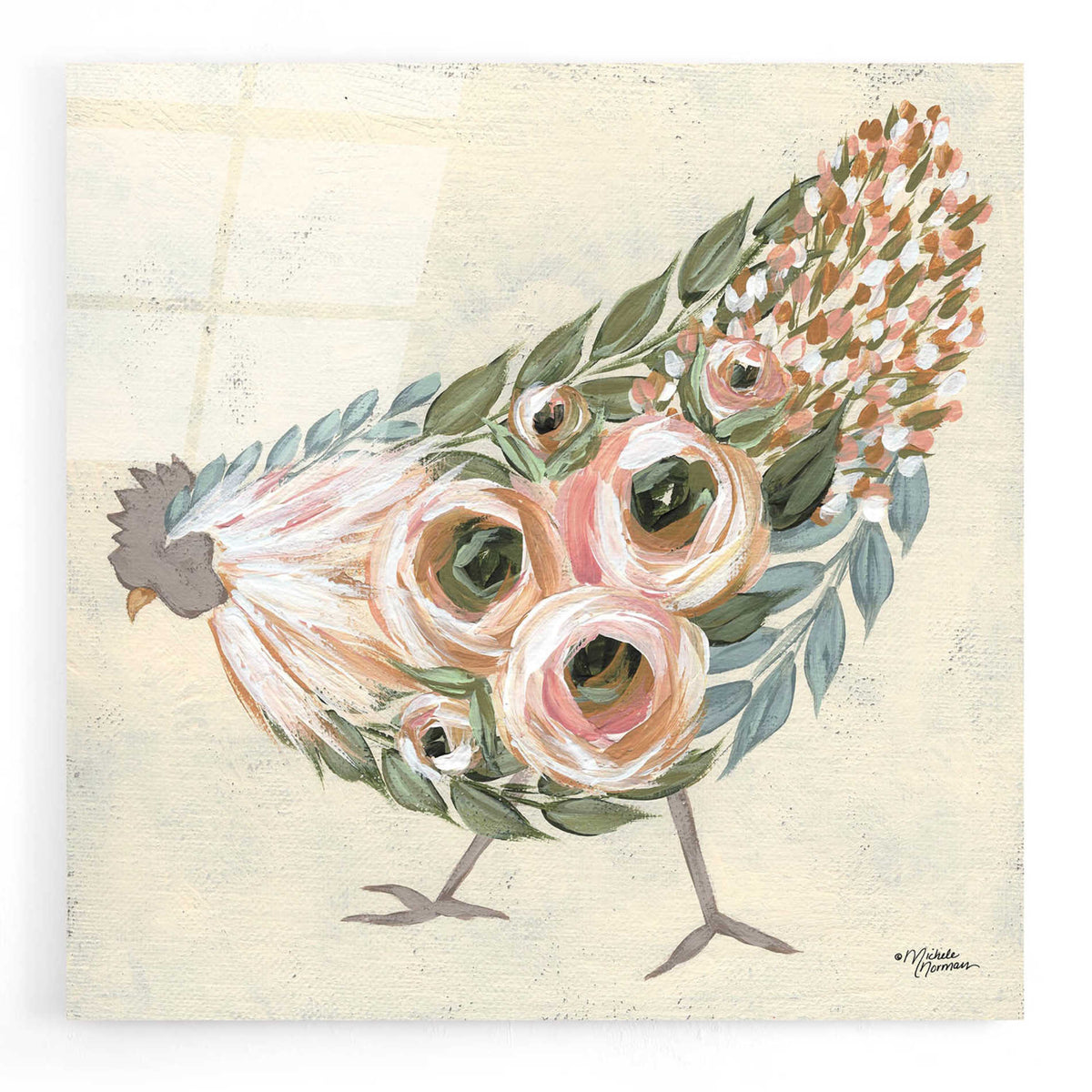 Epic Art 'Astrid the Hen' by Michele Norman, Acrylic Glass Wall Art