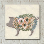 Epic Art 'Alice the Pig' by Michele Norman, Acrylic Glass Wall Art,12x12
