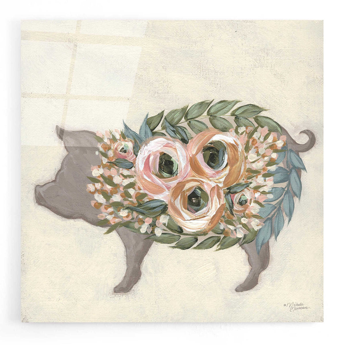 Epic Art 'Alice the Pig' by Michele Norman, Acrylic Glass Wall Art