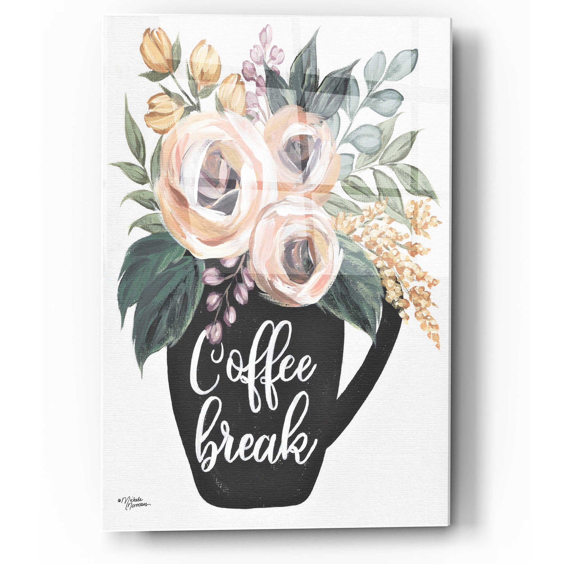 Epic Art 'Coffee Break' by Michele Norman, Acrylic Glass Wall Art,12x16
