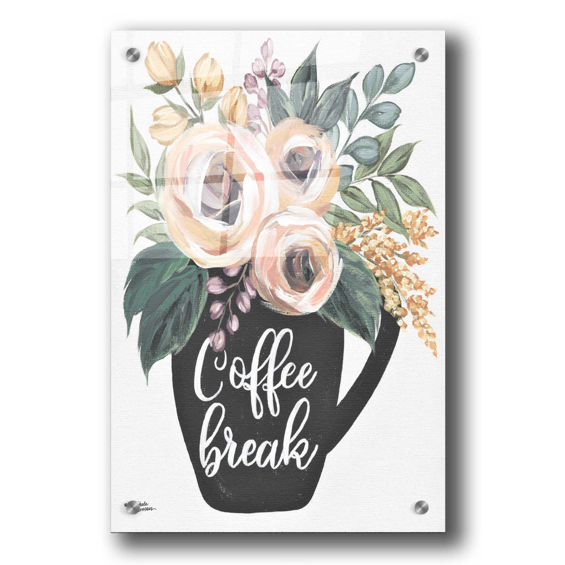 Epic Art 'Coffee Break' by Michele Norman, Acrylic Glass Wall Art,24x36