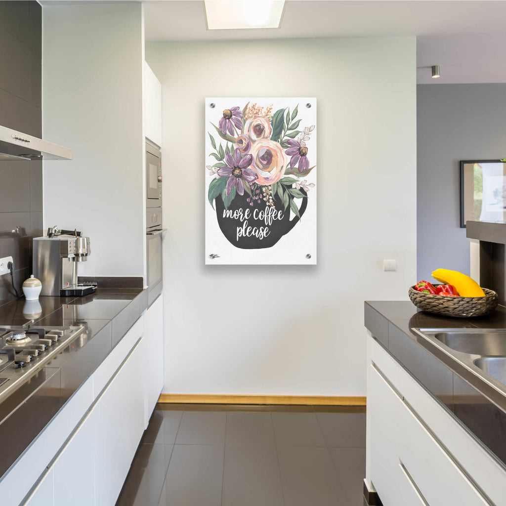 Epic Art 'More Coffee Please' by Michele Norman, Acrylic Glass Wall Art,24x36