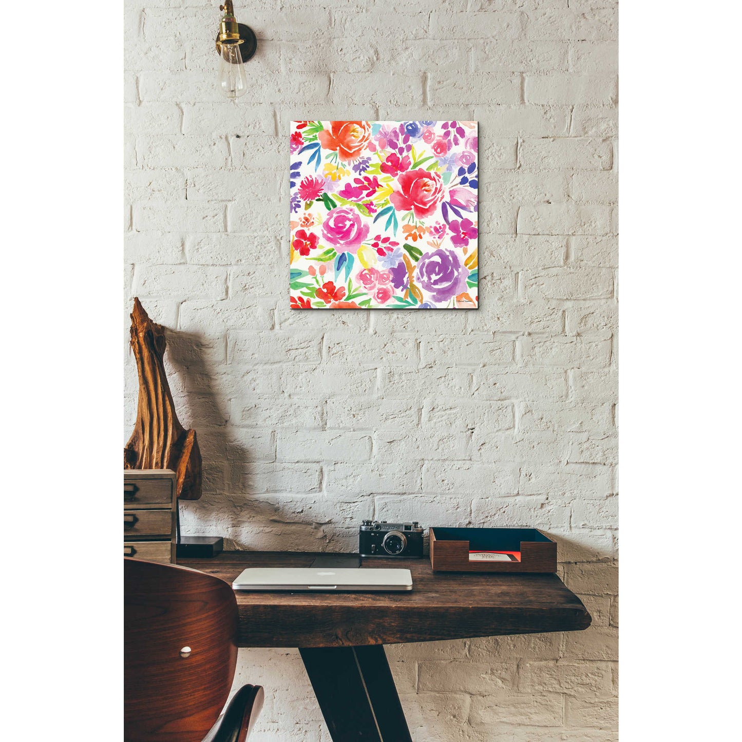 Epic Art 'Vibrant Floral Pattern' by Rachel Nieman, Acrylic Glass Wall Art,12x12