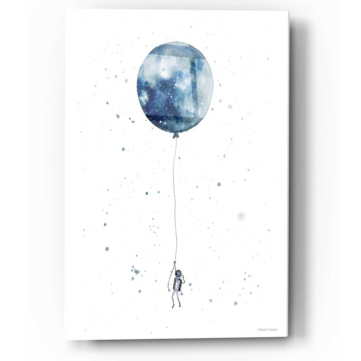 Epic Art 'Moon Balloon' by Rachel Nieman, Acrylic Glass Wall Art,12x16