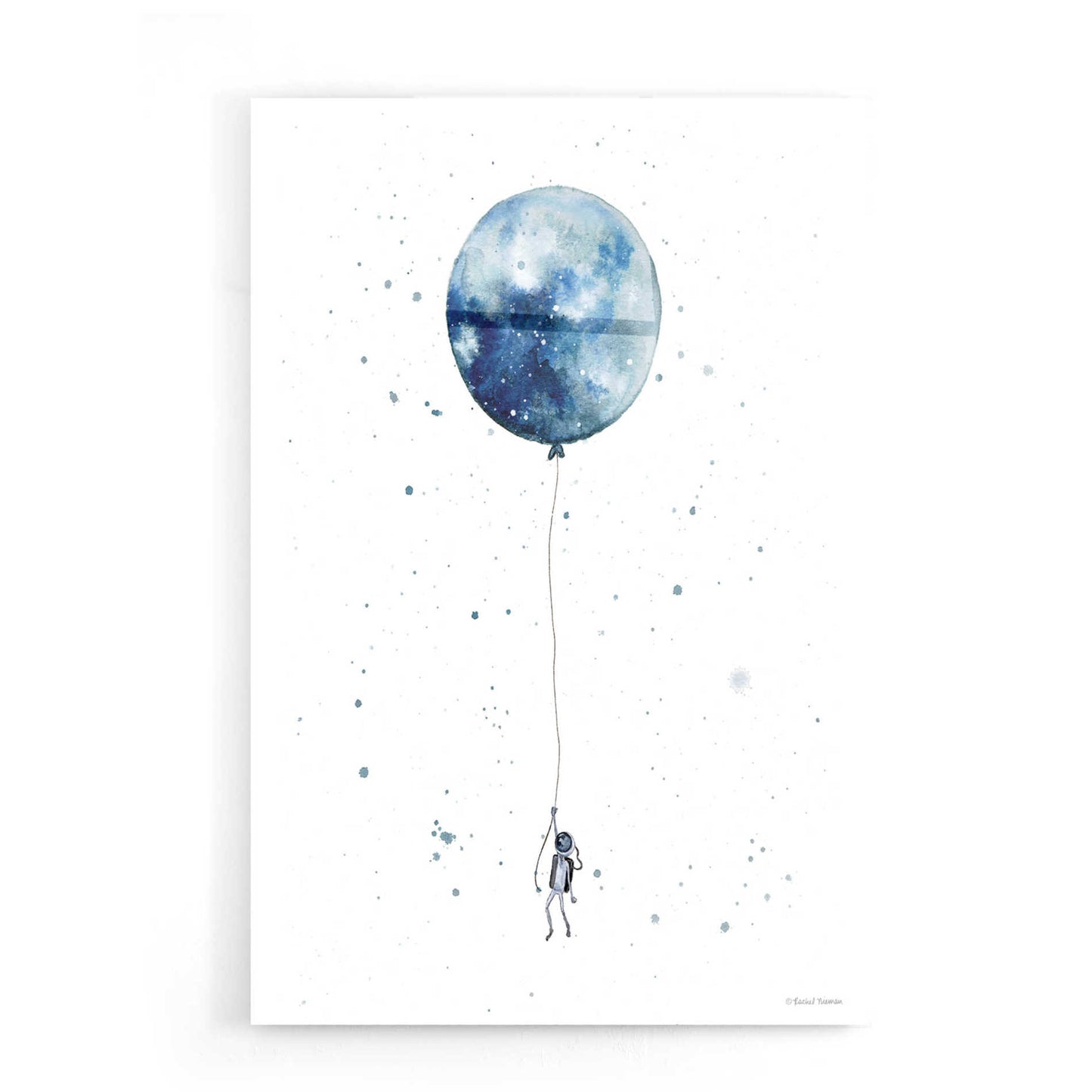 Epic Art 'Moon Balloon' by Rachel Nieman, Acrylic Glass Wall Art,16x24