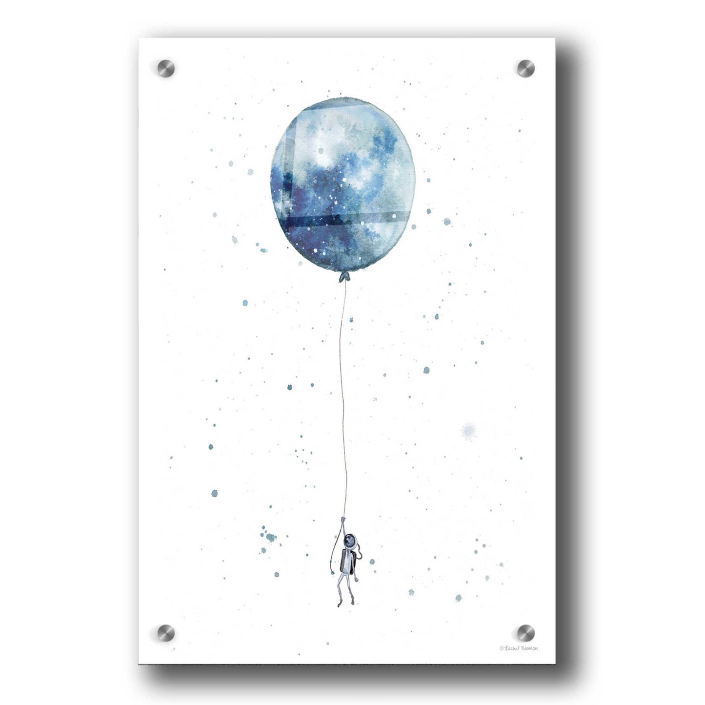 Epic Art 'Moon Balloon' by Rachel Nieman, Acrylic Glass Wall Art,24x36