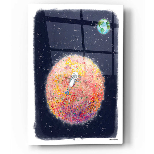 Epic Art 'Chillin on Moon' by Rachel Nieman, Acrylic Glass Wall Art