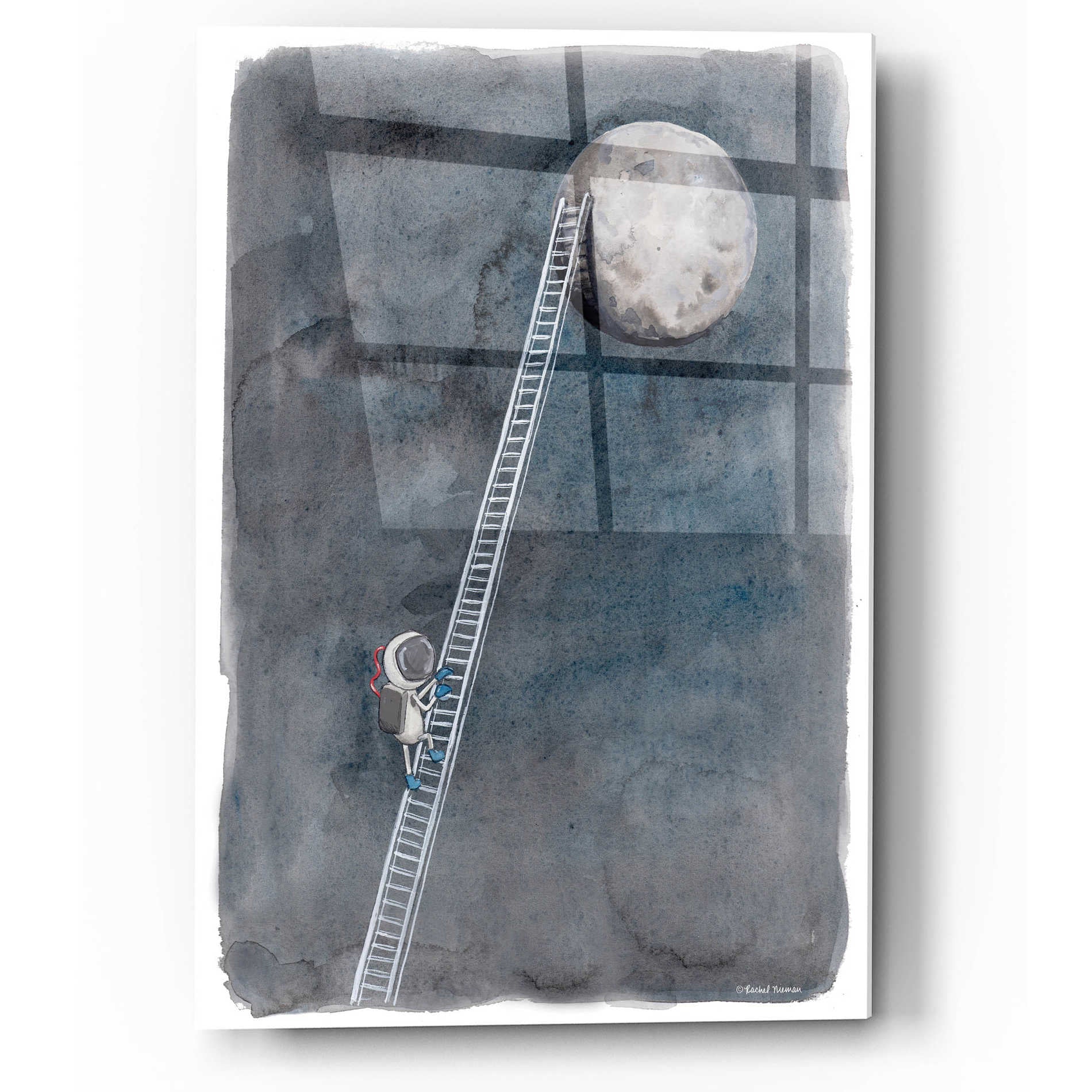 Epic Art 'Ladder to the Moon' by Rachel Nieman, Acrylic Glass Wall Art