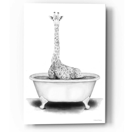 Epic Art 'Giraffe in Tub' by Rachel Nieman, Acrylic Glass Wall Art