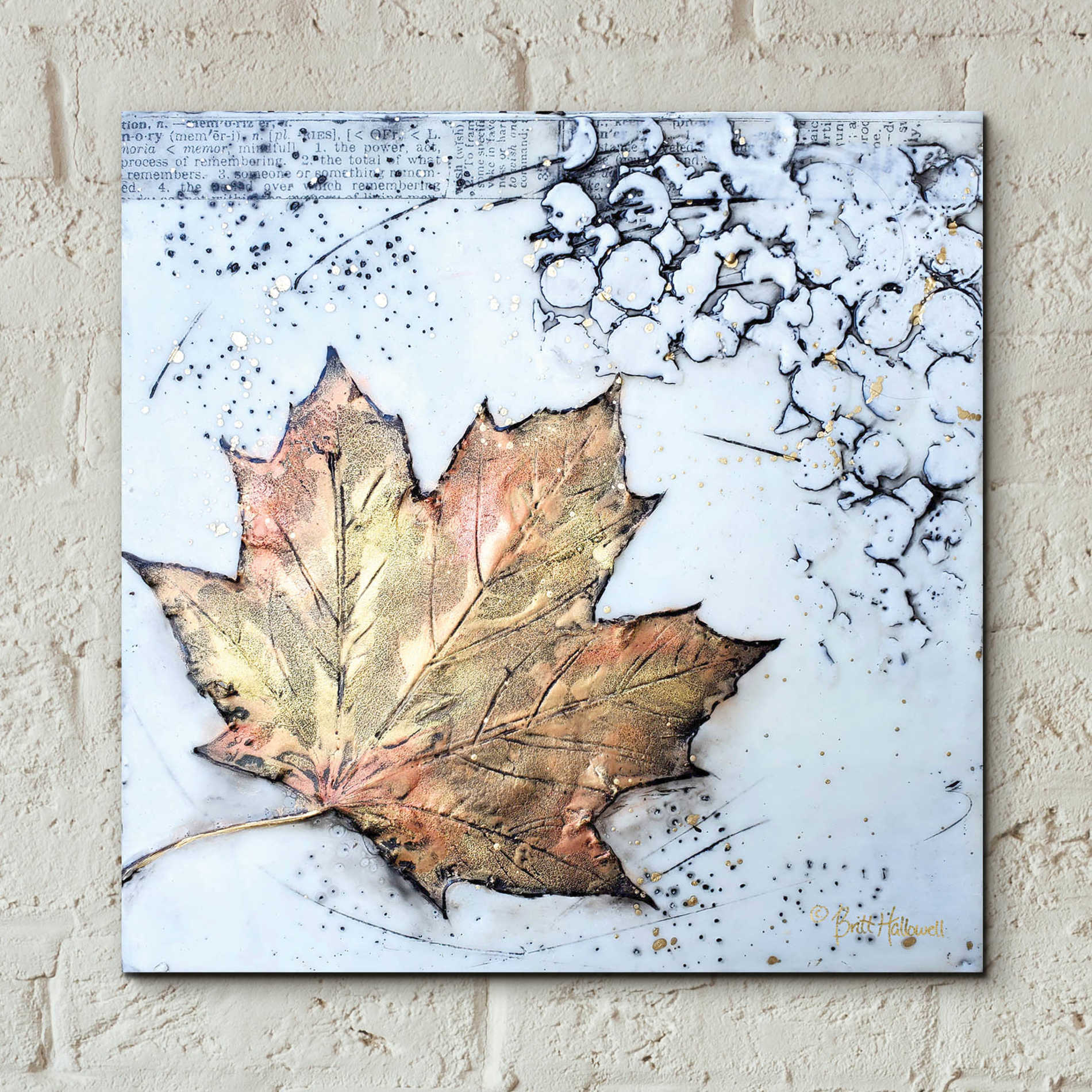 Epic Art 'Channeling Fall 1' by Britt Hallowell, Acrylic Glass Wall Art,12x12