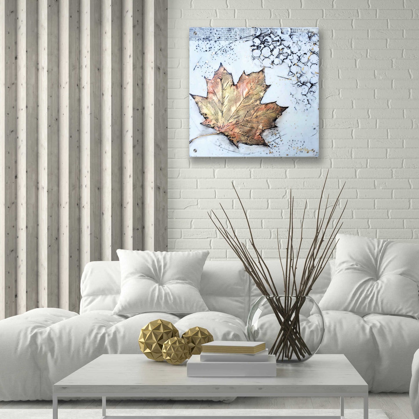 Epic Art 'Channeling Fall 1' by Britt Hallowell, Acrylic Glass Wall Art,24x24