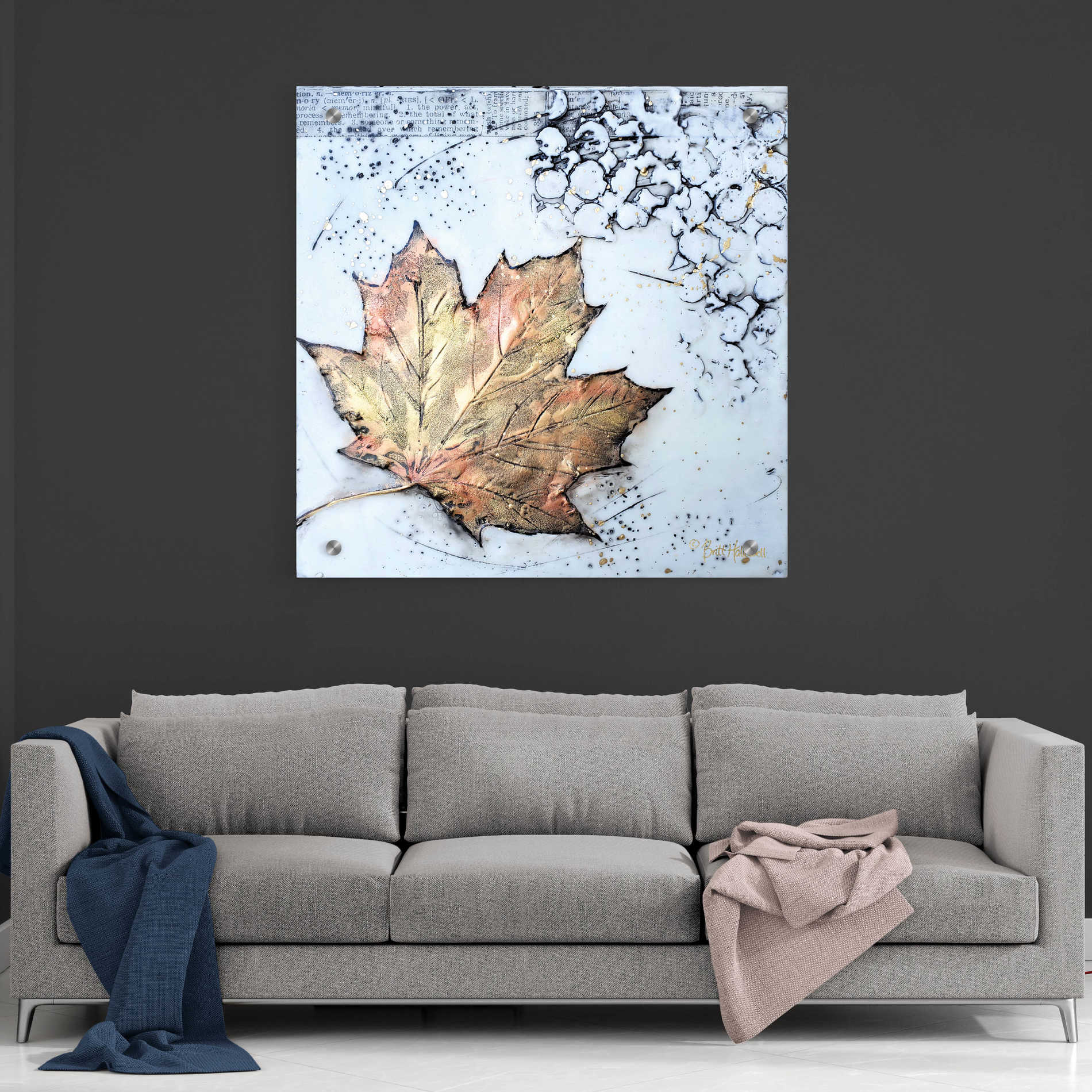 Epic Art 'Channeling Fall 1' by Britt Hallowell, Acrylic Glass Wall Art,36x36