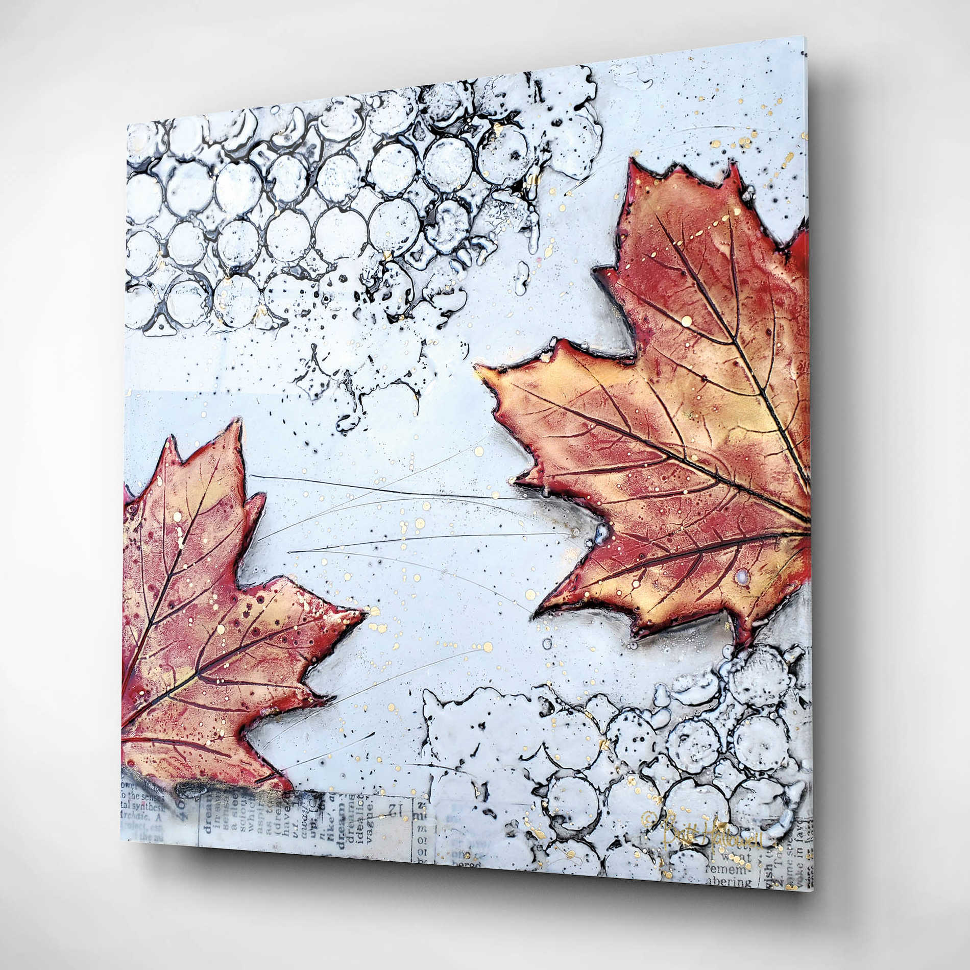 Epic Art 'Channeling Fall 3' by Britt Hallowell, Acrylic Glass Wall Art,12x12