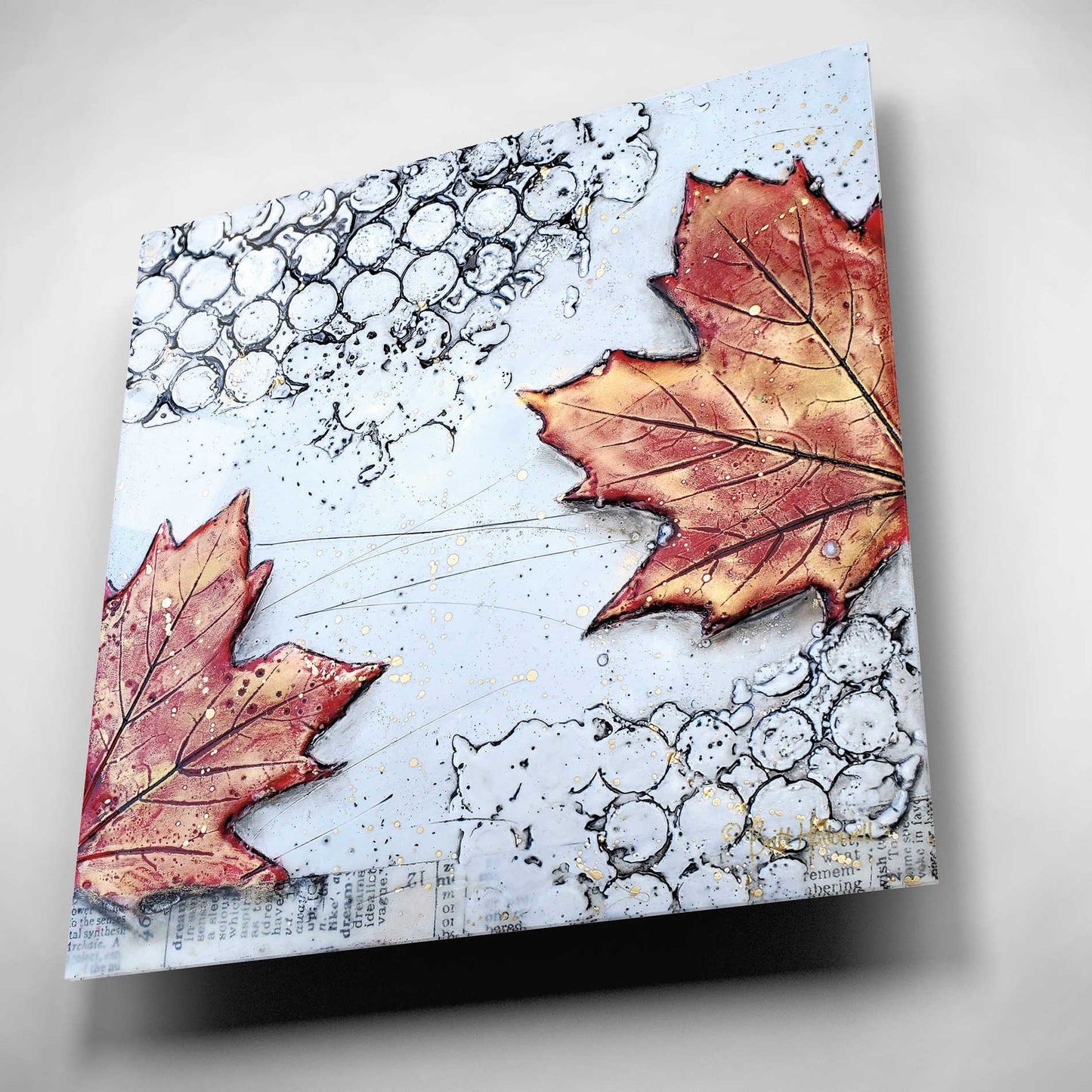 Epic Art 'Channeling Fall 3' by Britt Hallowell, Acrylic Glass Wall Art,12x12