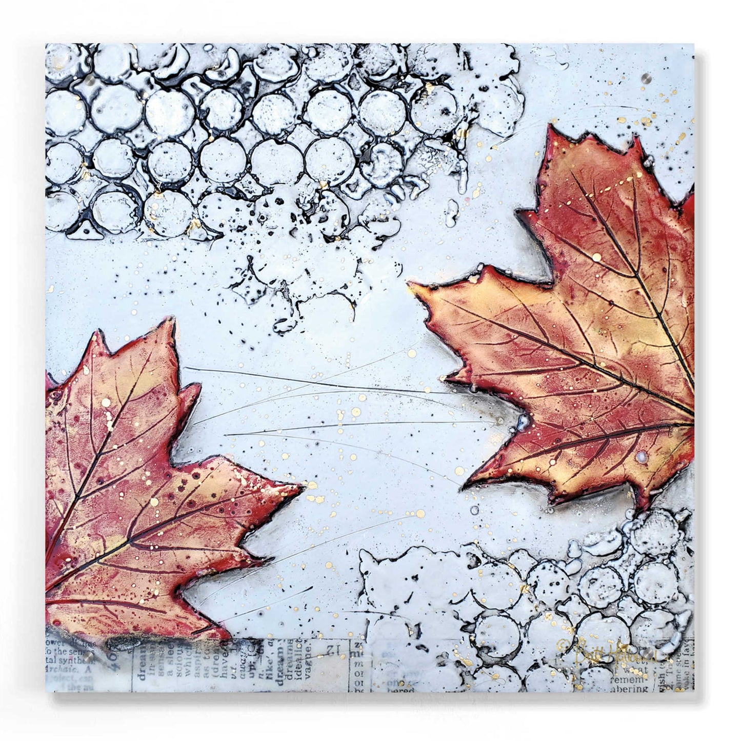 Epic Art 'Channeling Fall 3' by Britt Hallowell, Acrylic Glass Wall Art,24x24