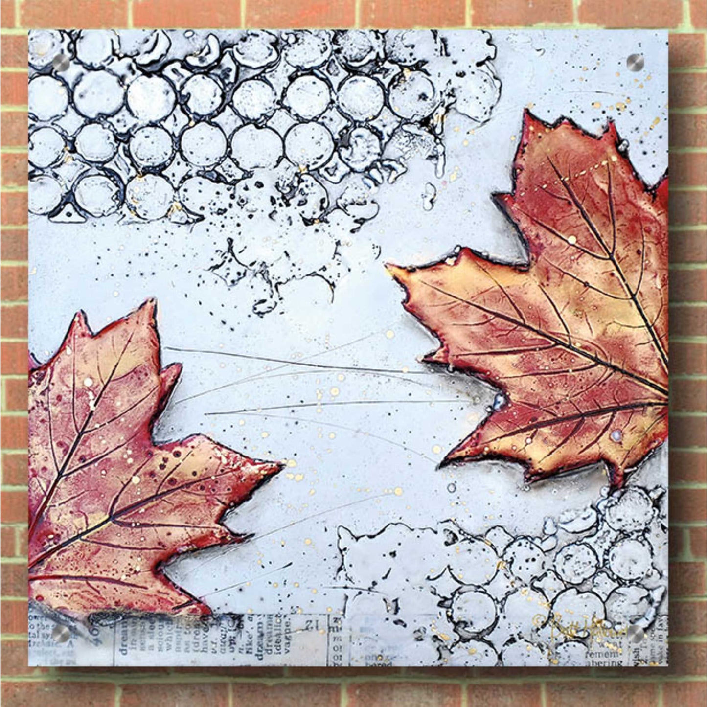 Epic Art 'Channeling Fall 3' by Britt Hallowell, Acrylic Glass Wall Art,36x36