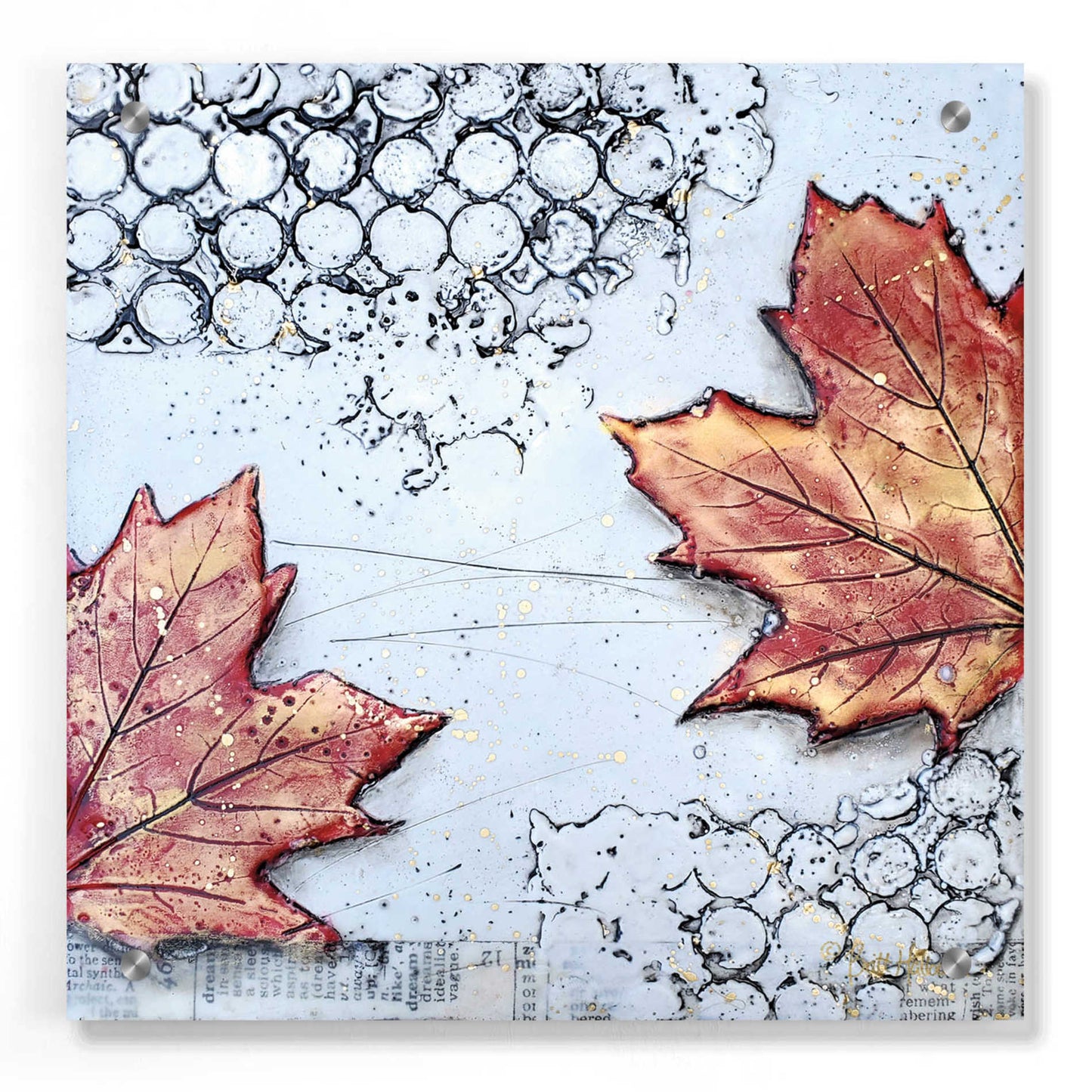 Epic Art 'Channeling Fall 3' by Britt Hallowell, Acrylic Glass Wall Art,36x36