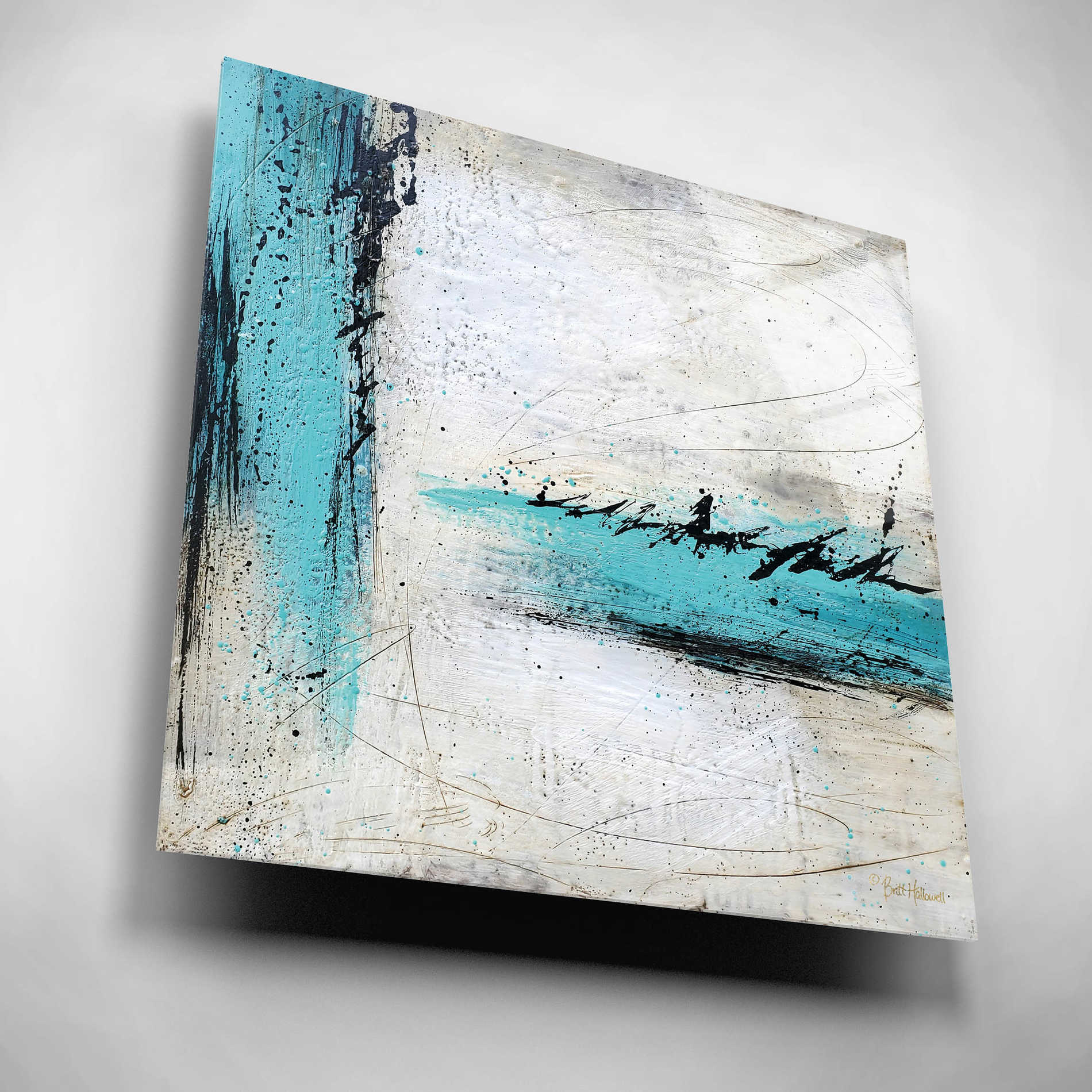 Epic Art 'Chasing Waterfalls' by Britt Hallowell, Acrylic Glass Wall Art,12x12