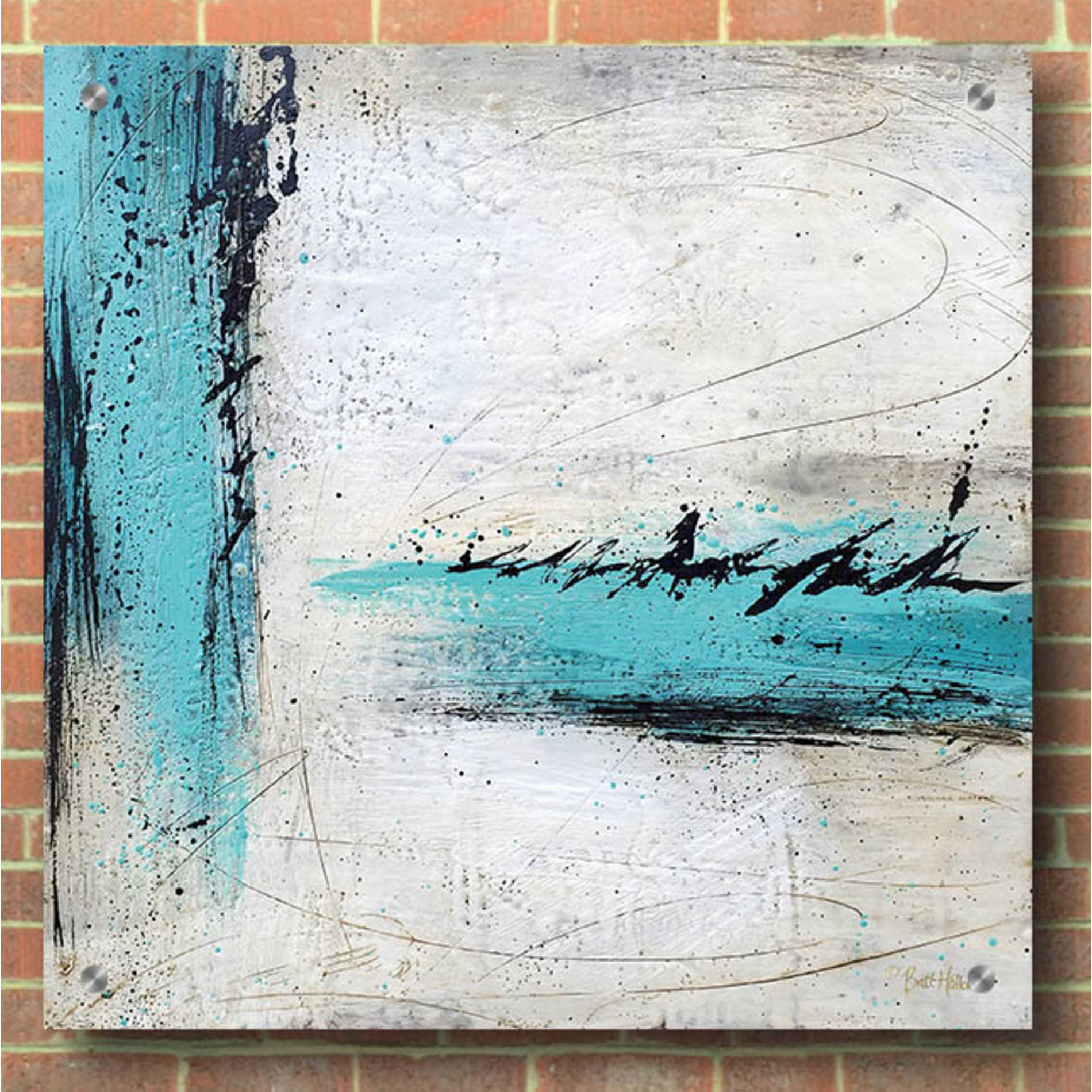 Epic Art 'Chasing Waterfalls' by Britt Hallowell, Acrylic Glass Wall Art,36x36