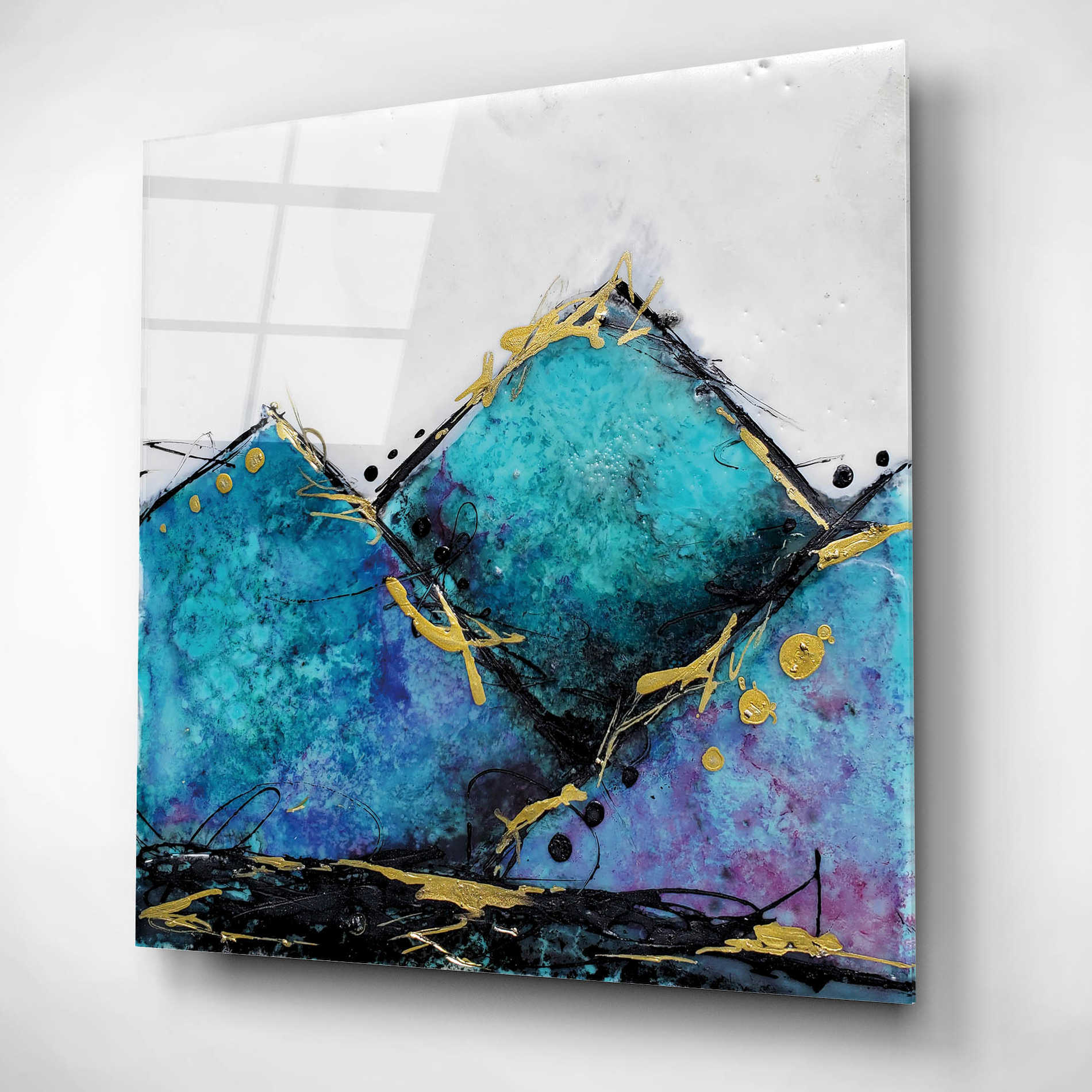 Epic Art 'In Mountains or Valleys 1' by Britt Hallowell, Acrylic Glass Wall Art,12x12